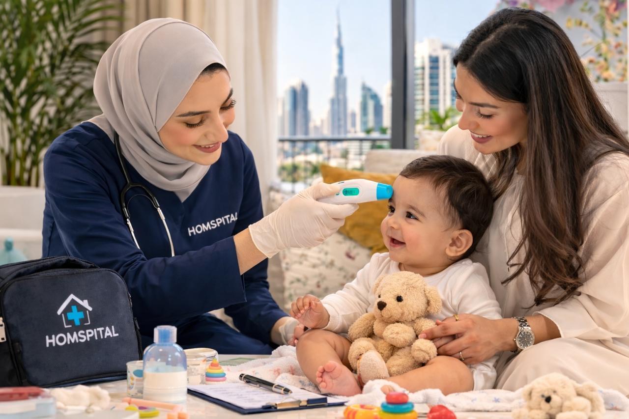 mother and baby care at home in Dubai